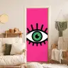 Minimalistisch - Oog - Roze deurposter klein -sfeer2