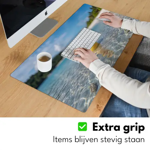 Tropisch - Badeend - geel Muismat XXL klein -sfeer3