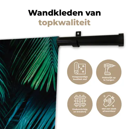 Jungle -  Palmblad - Natuur Wandkleed katoen klein -sfeer2