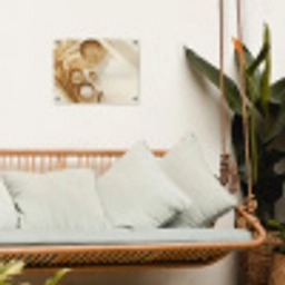 Granen - Hout - Kom - Beige tuinposter los doek klein -sfeer7