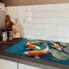 Vissen - Waterlelies - Oranje - Water Inductie beschermer vinyl 3mm klein -sfeer3