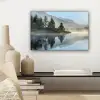 Meer - Mist - Bergen - Landschap canvas 2cm klein -sfeer6