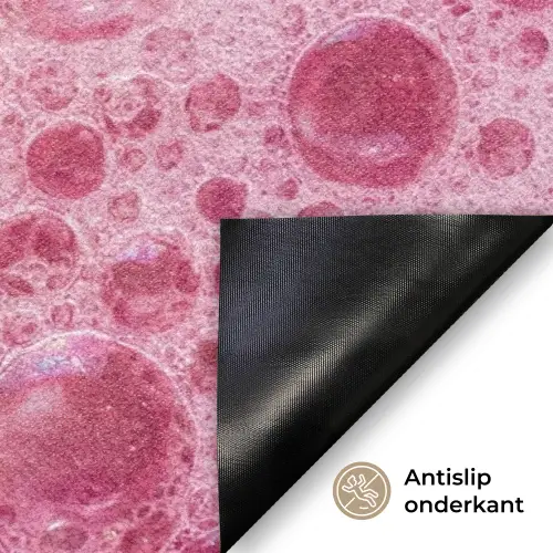 Roze - Schuim - Bubbels Deurmat klein -antislip_NL