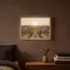 Wijngaard - Zonsondergang - Landschap Light Box met batterij (Wandlamp) middel -sfeer4