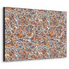 Blauw - Waterverf - Chaos Textielframe zwart klein 947 -3d