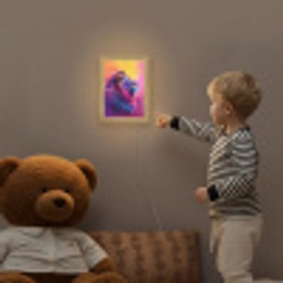 Leeuw - Verf- Kleuren - Dier Light Box met kabel klein -sfeer4a_kind