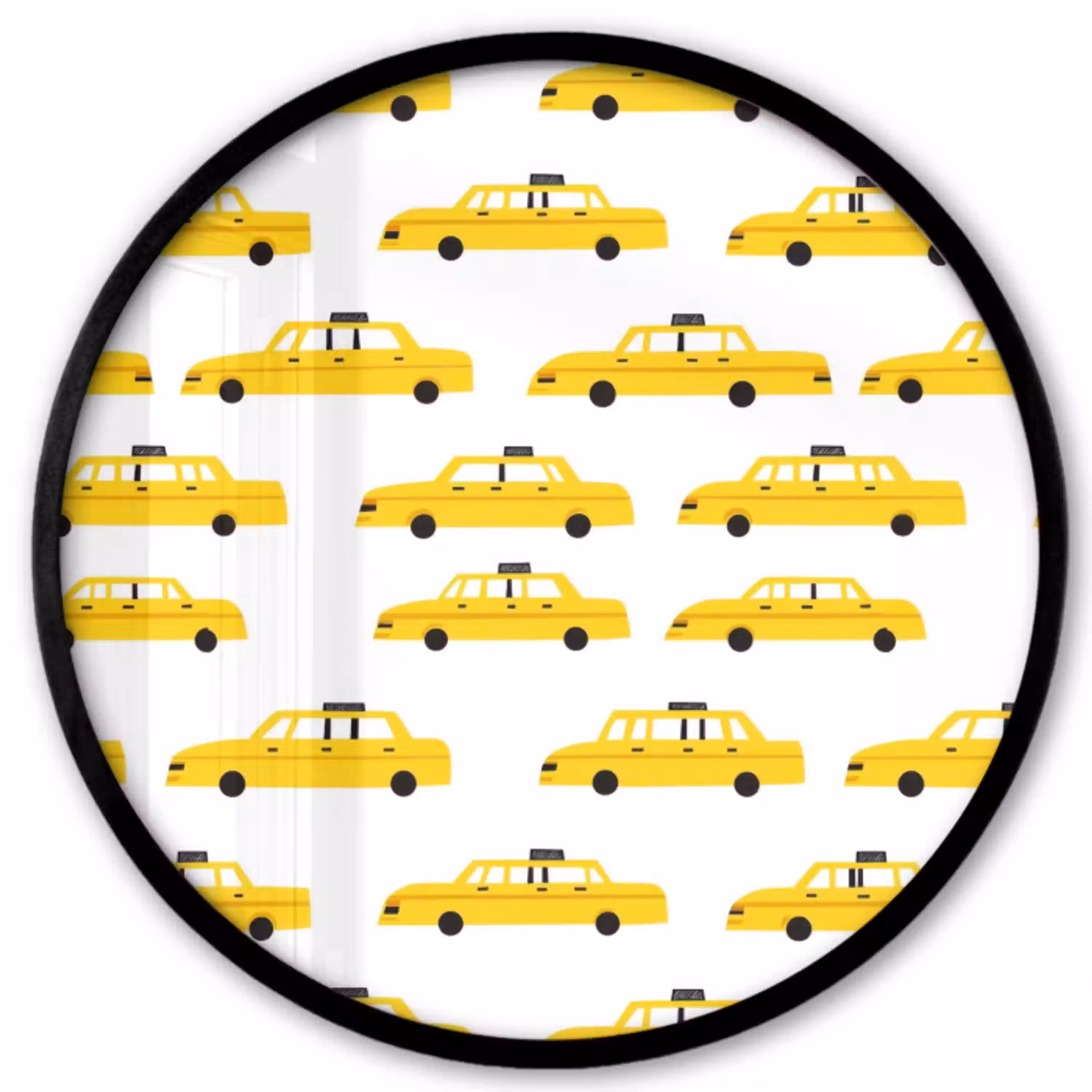 Taxi - Iconisch - Geel Fotolijst rond zonder passe partout klein 856 -3d