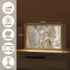 Abstract - Marmer - Wit - Bruin - Marmerlook Light Box met kabel (Tafellamp) klein -USP_websiteoverzichtNL