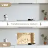 Beige - Paastak - Eieren keuken achterwand spatscherm klein -voor_na_NL