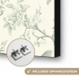 Klassiek - Vogels - Groen Textielframe zwart klein 947 -USP_ophangsysteemNL