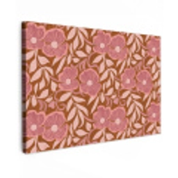 Sfeer - Bloemen - Roze Tuinposter op houten frame 2 cm dik klein 845 -3d