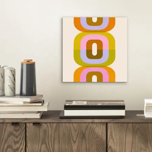 Stapel - Vormen - Geblokt - Oranje aluminium wit klein -sfeer1