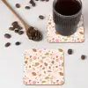 Terrazzo -  Patroon - Kleurrijk - Zalm onderzetter kurk middel 366 -sfeer2