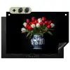 Rode - Bloemen - Tulpen - Vaas Inductie beschemer met haakjes klein -3d