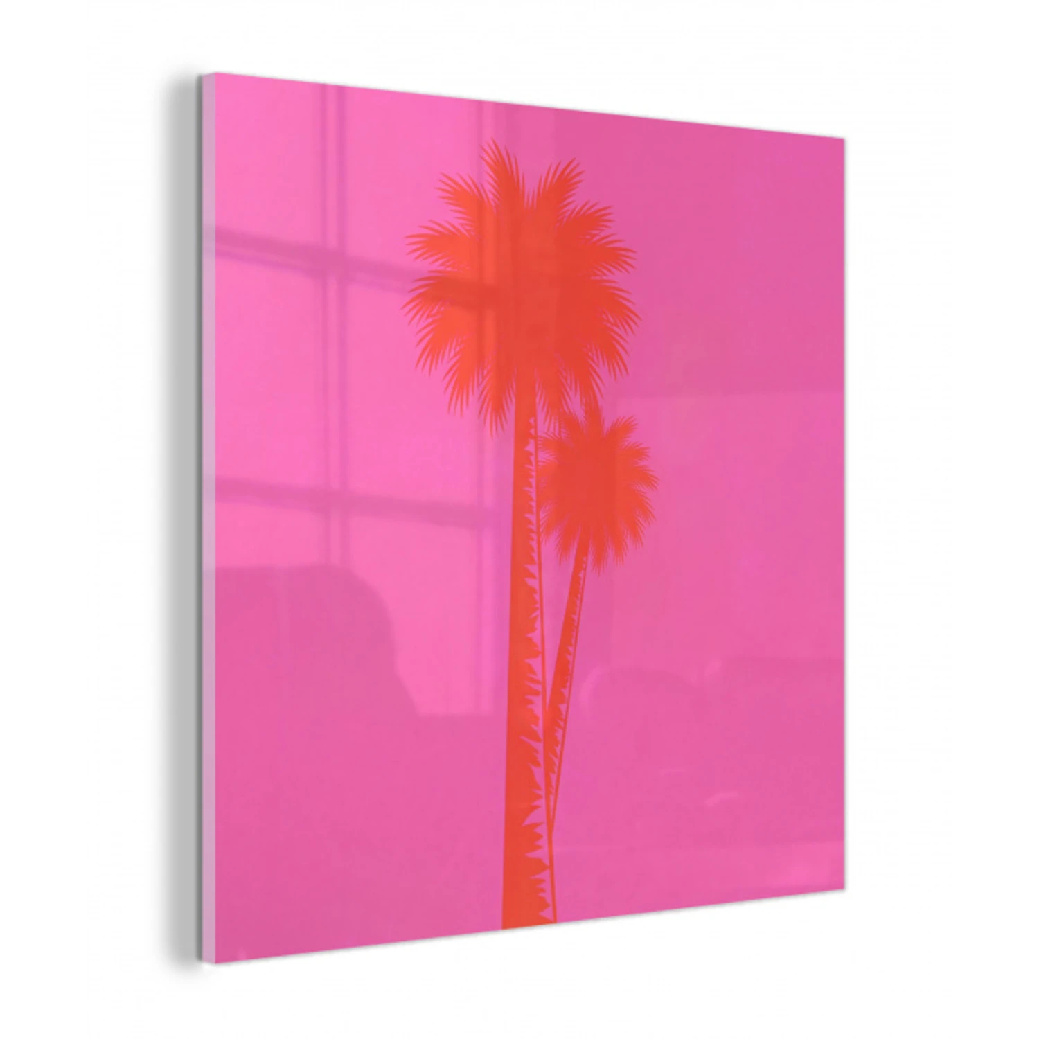 Palmbomen - Modern - Roze plexiglas 5mm klein -z3d