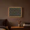 Parallel - Goud - Zwart - Bijenraatmotief Light Box met batterij (Wandlamp) middel 907 -sfeer4