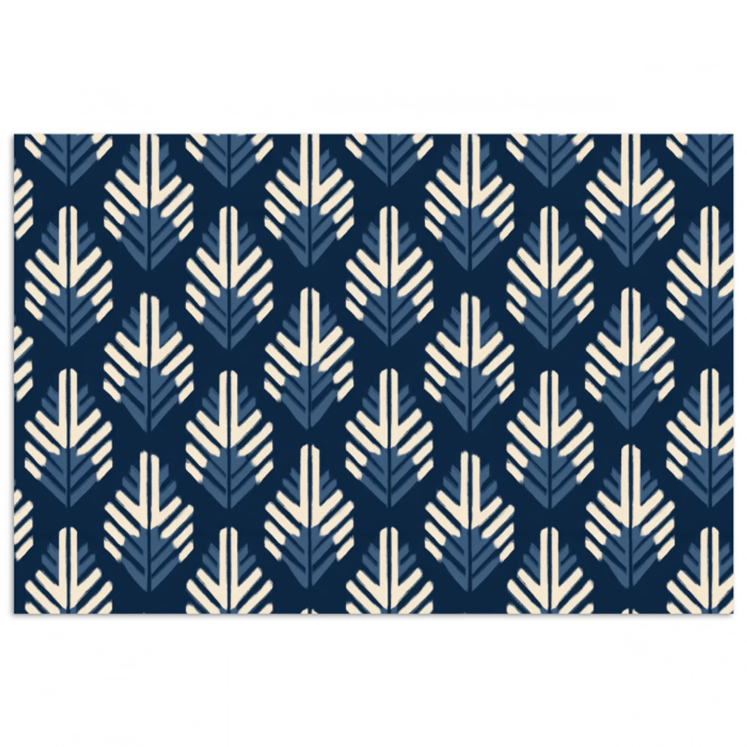 Modern - Patroon - Blauw poster papier klein 62 -3d