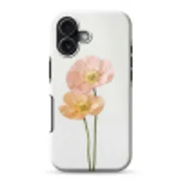 Papavers - Botanisch - Roze Toughcase MagSafe Apple iPhone 17 klein -3d