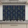 Deco - Waaier - Blauw keuken achterwand spatscherm klein 900 -3d_website