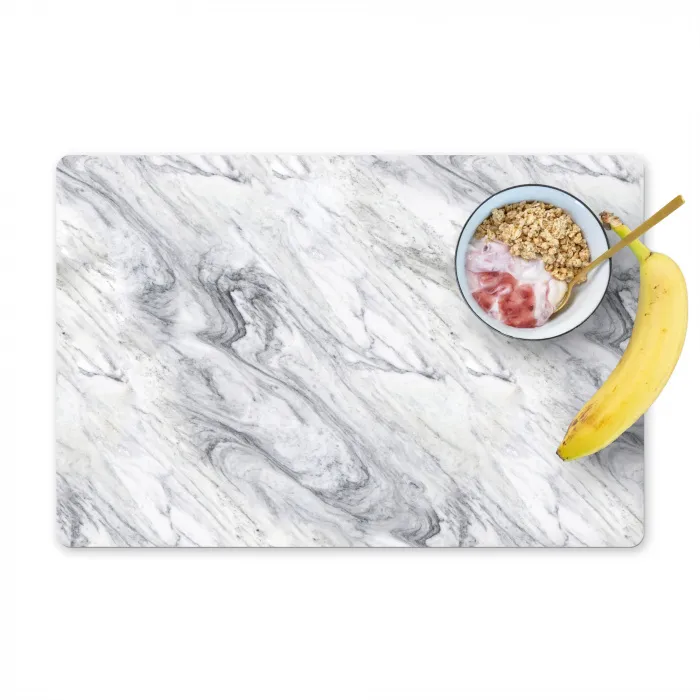 Wervelende - Grijsstructuur - Marmer - Wit Placemat vinyl groot 368 -zzzproduct_Kitchenyeah-website