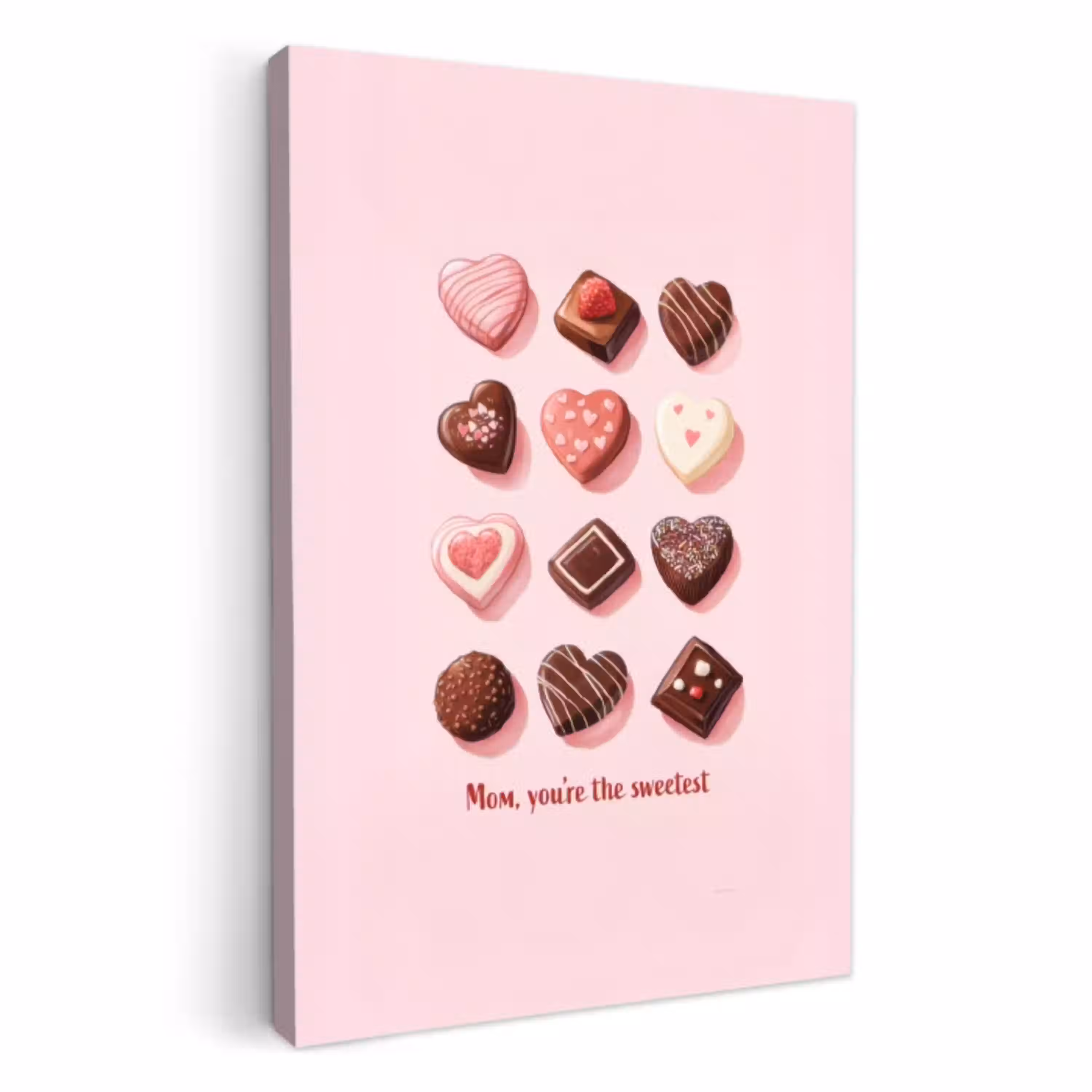 Chocolaatjes - Hartvormig - Liefste KitchenYeah - Keuken - Canvas klein -3d