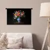 Kleur - Vaas - Bloemen - Boeket Wandkleed katoen klein -sfeer4