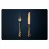 Bestek - Donkerblauw - Goud Placemat vinyl groot -zzsfeer1_Kitchenyeah-website