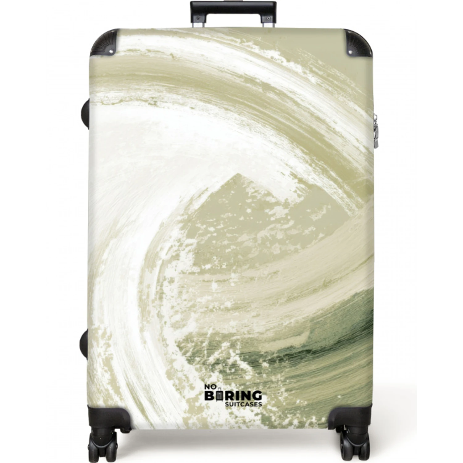 Abstract - Penseelstreken - Golven - Groen NBS - Large koffer - Volwassenen Unisex groot -zzzzzzzzkaufland2