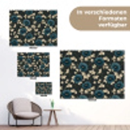 Botanisch - Bloemen - Blauw tuinposter los doek klein 239 -Xsfeer9_DE