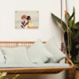 Vrouw - Minimalistisch - Bloem tuinposter los doek klein -sfeer7