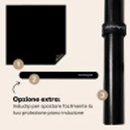 Effen Zwart Inductie beschermer vinyl 3mm middel -zzzzzzz-induclip_IT