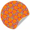 Perziken - Oranje - Zomers Wandcirkel behangsticker klein 186 -3d