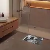 Schotse hooglander - Koe - Krant - WC - Zwart wit Badmat klein -sfeer2