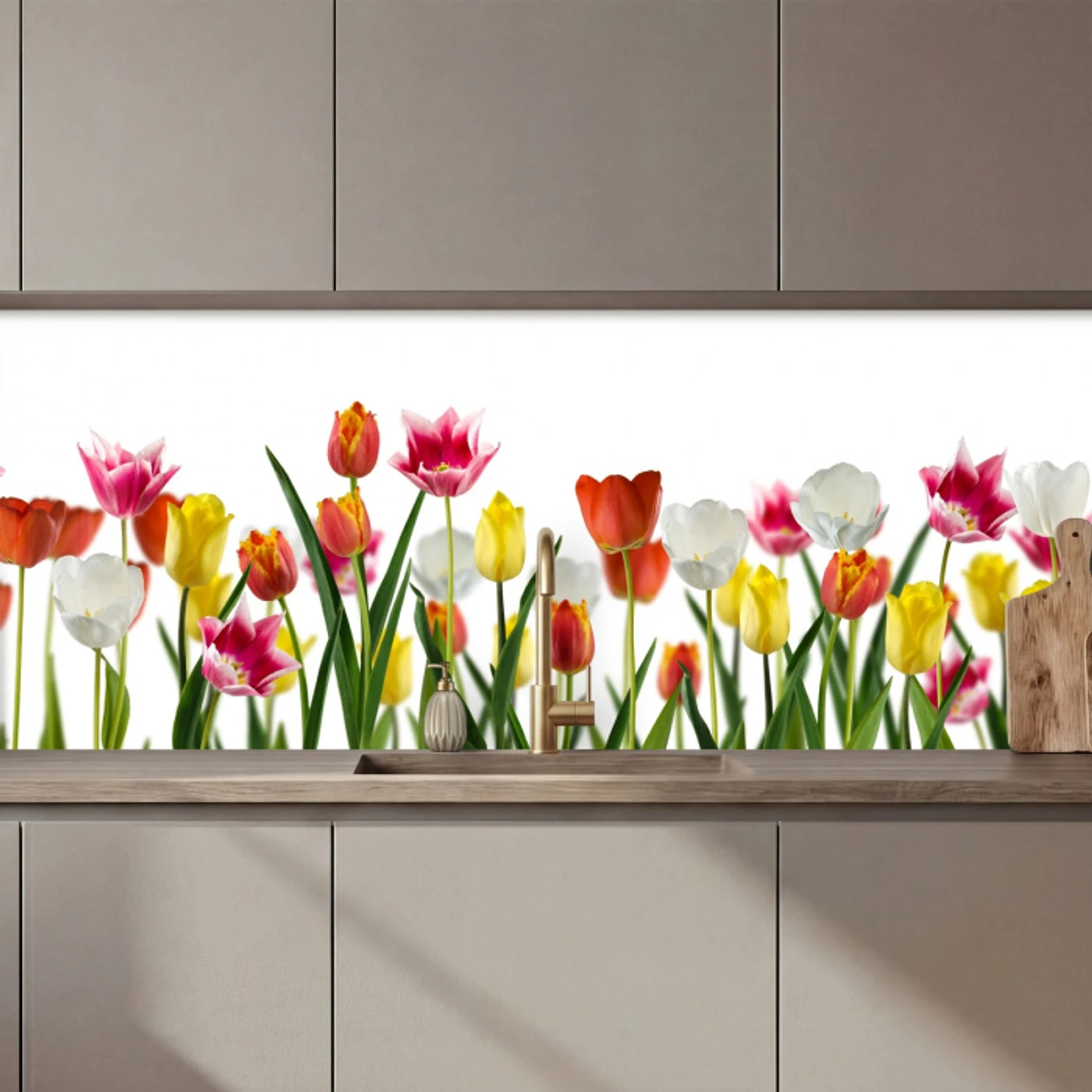 Bloemen - Tulpen - Kleurrijk keuken achterwand 2 middel zz_3dshopping