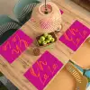 Oh la la - Oranje - Roze Placemat vinyl groot -zzsfeer5_Kitchenyeah-website