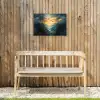 Vogels - Zon - Bomen - Groen Tuinposter op houten frame 2 cm dik klein -sfeer4