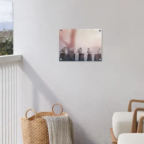 Mussen op Houten Palen tuinposter los doek klein -sfeer8