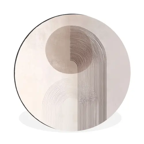 Minimalistisch - Cirkel - Lichtgrijs Wandcirkel aluminium klein -3d