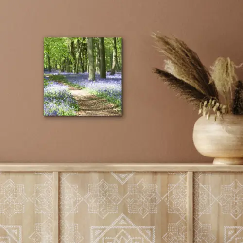 Bos - Pad - Bloemen - Paars - Groen - Natuur aluminium wit klein -sfeer4