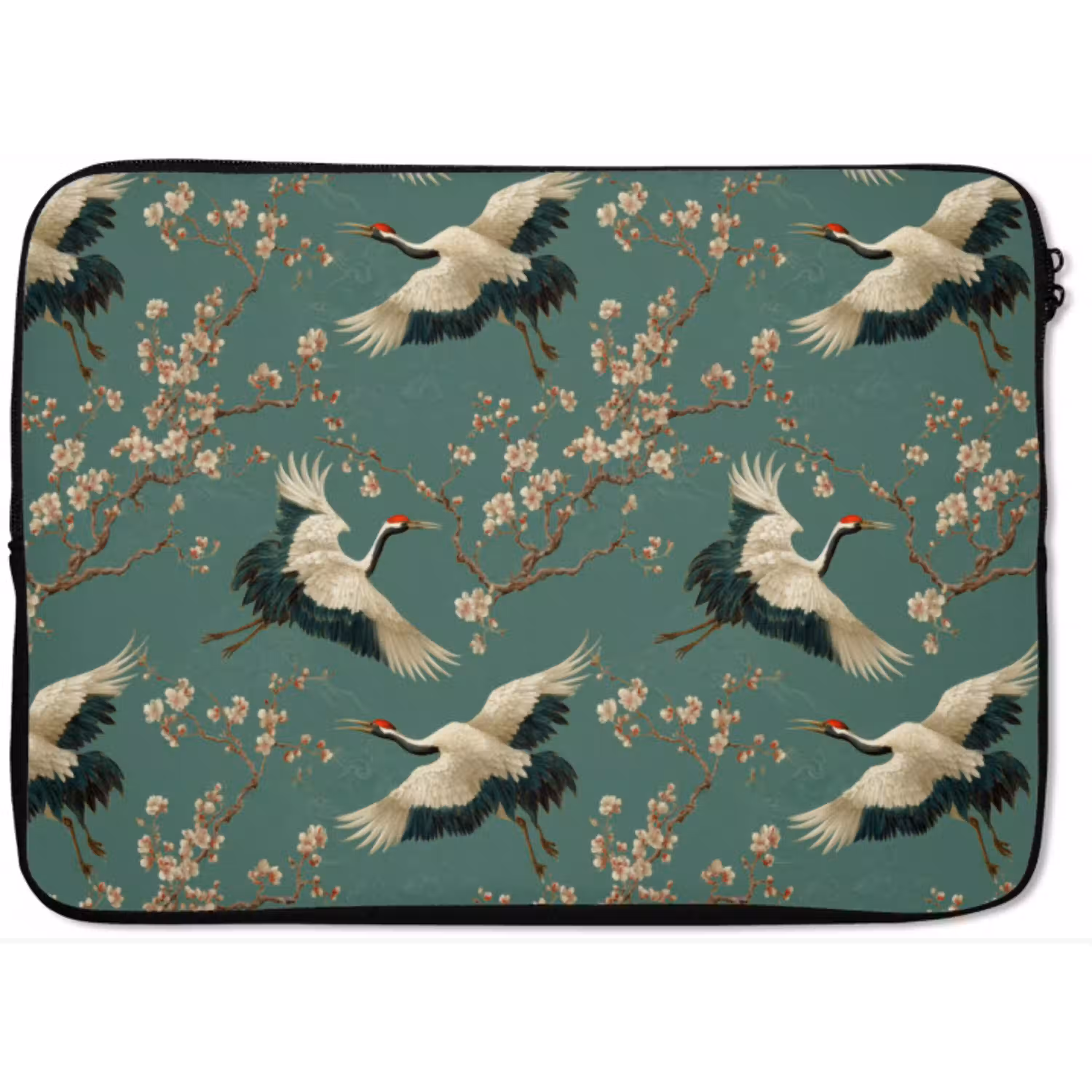Kersenbloesem - Kraamvogels - Groen laptophoes neopreen klein 279 -zkaufland3dotto
