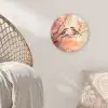 Vogels - Romantic - Bloesemtak Wandcirkel kunststof plaat 5mm dik klein -sfeer5
