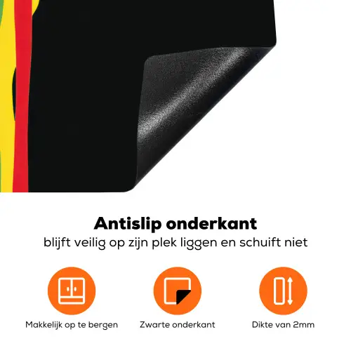 Lippen - Kleuren - Zwart Inductie beschermer vinyl 3mm klein -zzzzzzz-td-onderkant