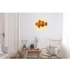 Vis - Oranje - Strepen Wandcirkel aluminium klein -woonkamer