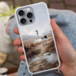 Kraanvogel - Natuur - Realistisch Hoesje iPhone 16 Pro Max met koord klein -sfeer3