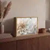Bloemen - Wit - Natuur Light Box met batterij (Wandlamp) middel -sfeer2