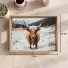 Schotse Hooglander - Landschap - Sneeuw - Bergen - Winter Dienblad Rechthoek middel -USP_Formaat