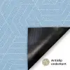 Blauw - Wit - Lijnen - Patroon Deurmat klein 898 -antislip_NL