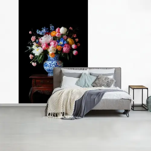 Rozen - Bloemen - Vaas - Boeket fotobehang vinyl groot -slaapkamer