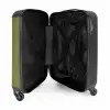 Lederen look grijs groen NBS - Handbagage koffer - Kinderen Unisex middel -binnenkant
