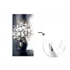 Bloemen - Wit - Vaas - Abstract fotobehang vinyl groot -3d